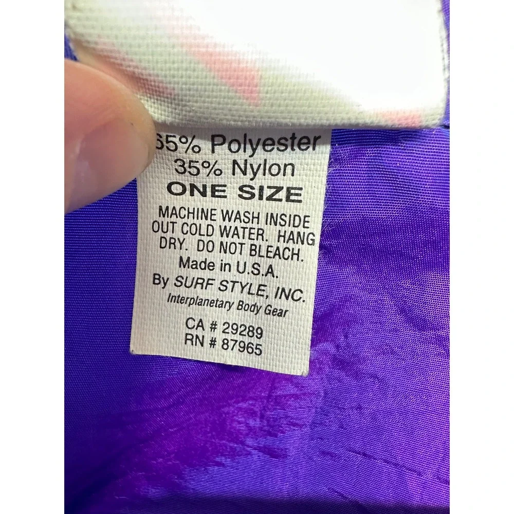 90s Surf Style Windbreaker USA OS Purple La Jolla California 1/4 Zip Retro